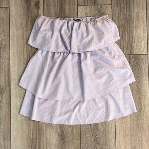 SHEIN Purple Strapless Ruffle Dress